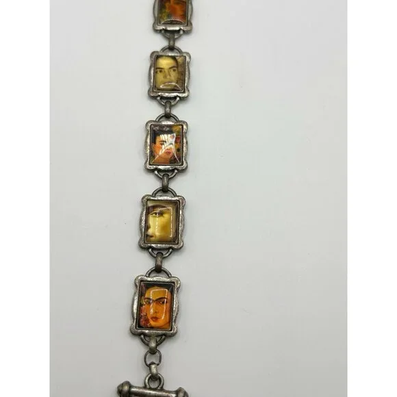 Classic‎ Hardware Five Panel Link Frida Kahlo Bracelet - Picture 3 of 5